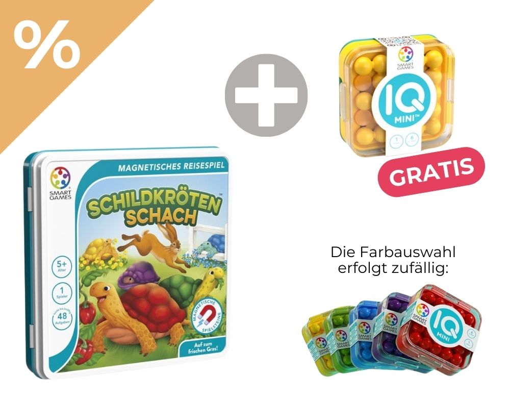 Reisespiel: Dream Deals - smart games: Schildkröten-Schach + IQ Mini