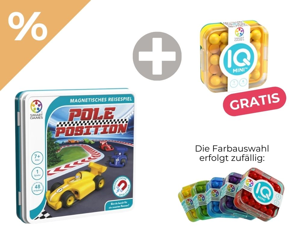 Reisespiel: Dream Deals - smart games: Pole Position + IQ Mini
